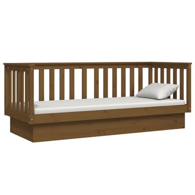 vidaXL Day Bed without Mattress Honey Brown 90x190 cm Single Solid Wood Pine