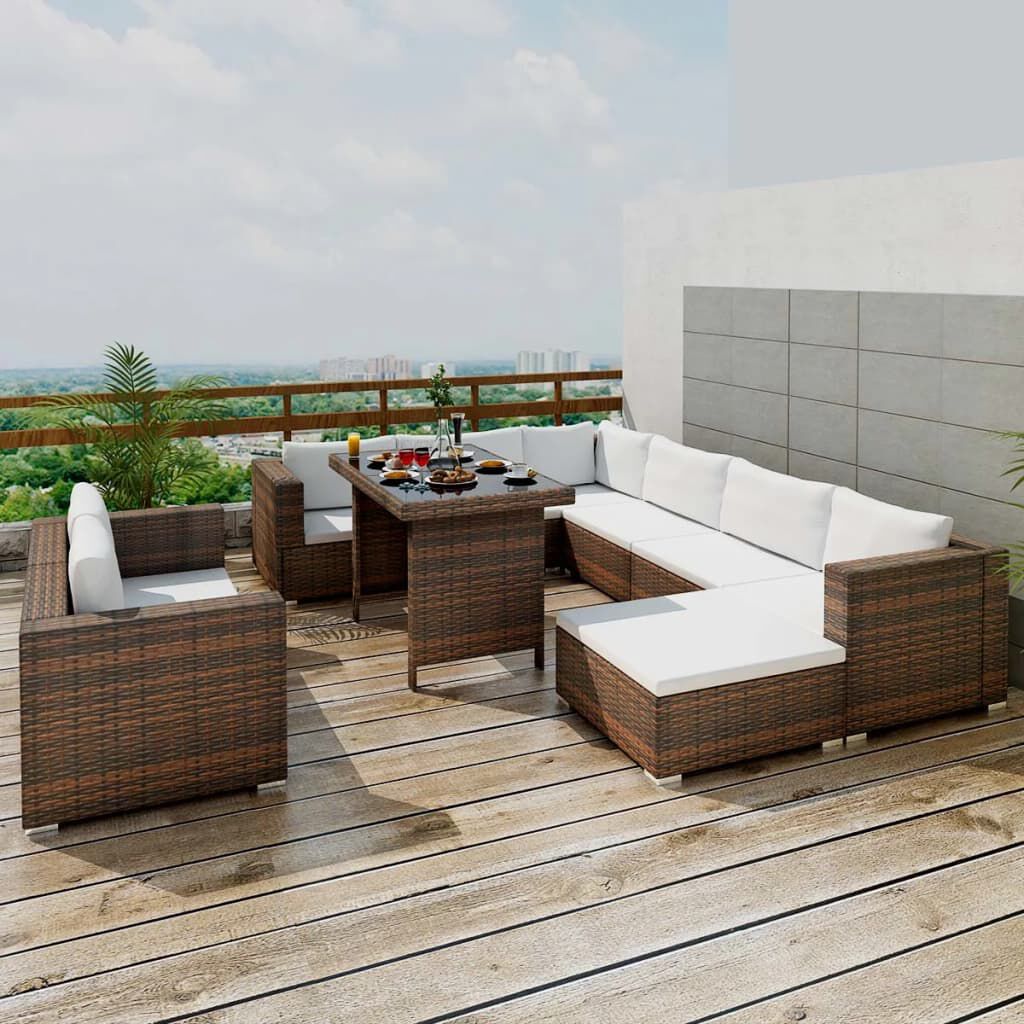 vidaxl rattan garden furniture