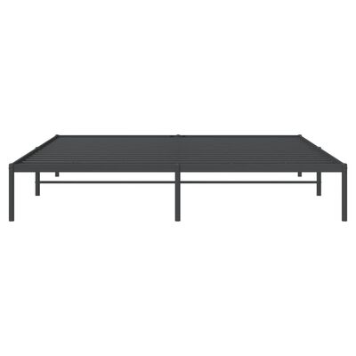 vidaXL Metal Bed Frame without Mattress Black 180x200 cm Super King