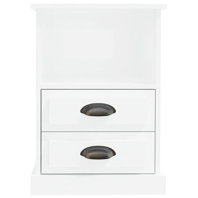 vidaXL Bedside Cabinets 2 pcs High Gloss White 43x36x60 cm