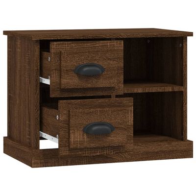 vidaXL Bedside Cabinet Brown Oak 60x35.5x45 cm