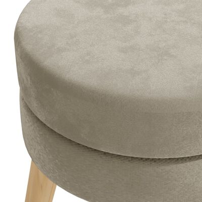 vidaXL Round Hocker Dark Grey Velvet