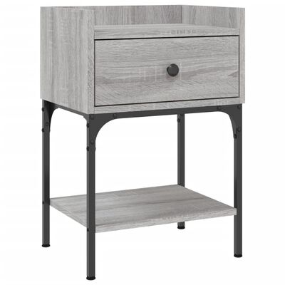 vidaXL Bedside Table Grey Sonoma 40.5x31x60 cm Engineered Wood