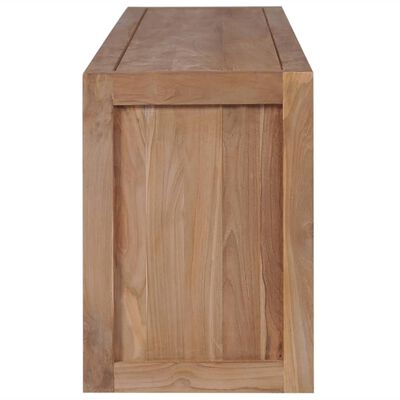 vidaXL TV Cabinet Solid Teak Wood with Natural Finish 120x30x40 cm