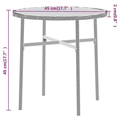 vidaXL 3 Piece Garden Dining Set Poly Rattan Grey