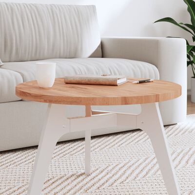 vidaXL Table Top Ø60x2.5 cm Round Solid Wood Beech