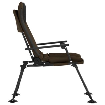 vidaXL Fishing Chair with Armrest Foldable Taupe