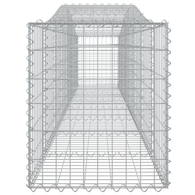 vidaXL Arched Gabion Baskets 6 pcs 400x50x60/80 cm Galvanised Iron