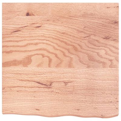 vidaXL Bathroom Countertop Light Brown 60x60x(2-4) cm Treated Solid Wood