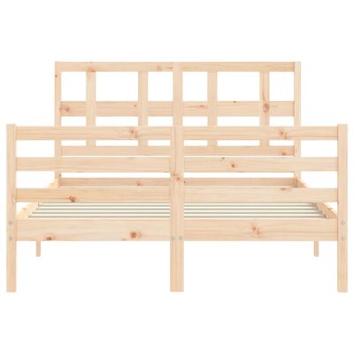 vidaXL Bed Frame without Mattress Double Solid Wood