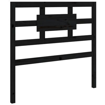 vidaXL Bed Headboard Black 95.5x4x100 cm Solid Wood Pine