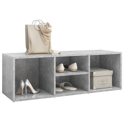 vidaXL Shoe Storage Bench Concrete Grey 105x35x35 cm Engineered Wood