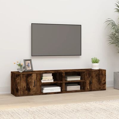 vidaXL TV Cabinets 2 pcs Smoked Oak 80x31.5x36 cm Engineered Wood