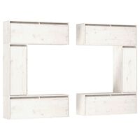 vidaXL TV Cabinets 6 pcs White Solid Wood Pine