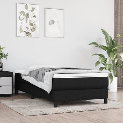 vidaXL Pocket Spring Bed Mattress Black 106x203x20 cm King Single Size Fabric