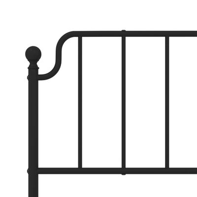 vidaXL Metal Headboard Black 180 cm