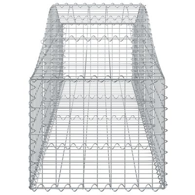 vidaXL Arched Gabion Baskets 15 pcs 200x50x40/60 cm Galvanised Iron