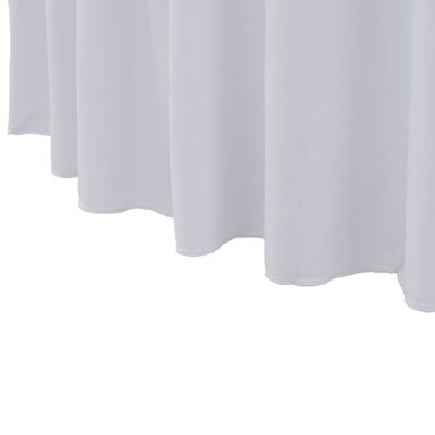 vidaXL 2 pcs Stretch Table Covers with Skirt 180x74 cm White