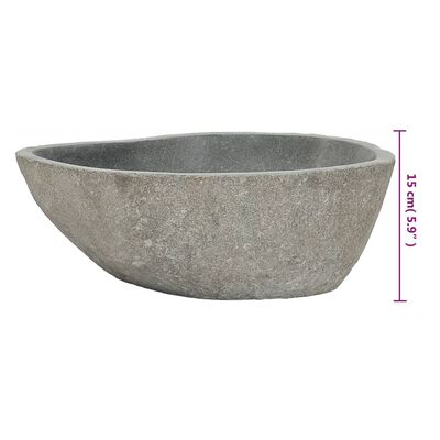 vidaXL Basin River Stone Oval (37-46)x(29-36) cm