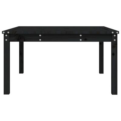 vidaXL Garden Table Black 82.5x82.5x45 cm Solid Wood Pine