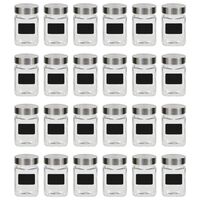 vidaXL Storage Jars with Sticker 24 pcs 300 ml