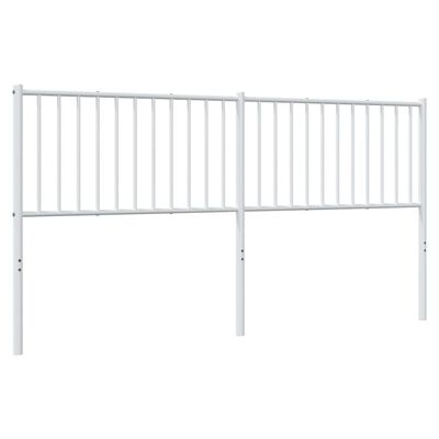 vidaXL Metal Headboard White 180 cm