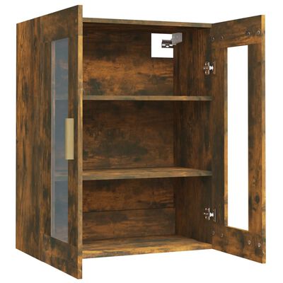 vidaXL Hanging Wall Cabinet Smoked Oak 69.5x34x90 cm