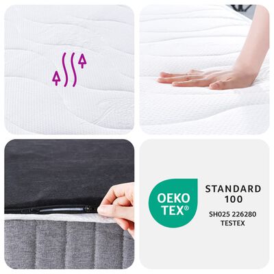 vidaXL Pocket Spring Mattress Medium 107x203 cm King Single Size