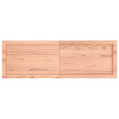 vidaXL Bathroom Countertop Light Brown 120x40x(2-4)cm Treated Solid Wood