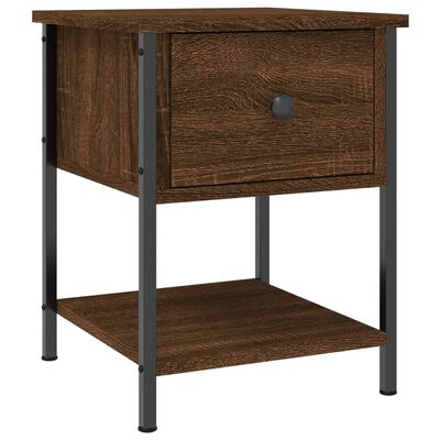 vidaXL Bedside Table Brown Oak 34x35.5x45 cm Engineered Wood