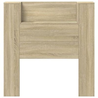 vidaXL Headboard Cabinet with LED Sonoma Oak 100x16.5x103.5 cm