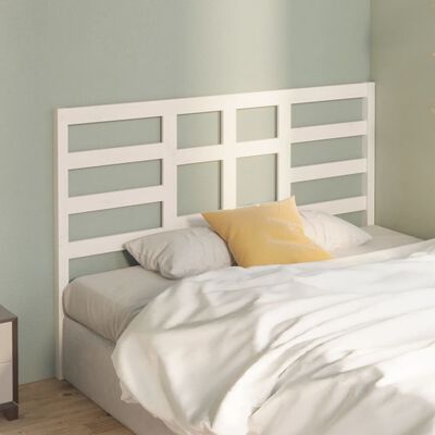 vidaXL Bed Headboard White 141x4x104 cm Solid Wood Pine