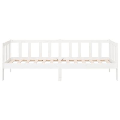 vidaXL Day Bed without Mattress White 90x190 cm Single Solid Wood Pine