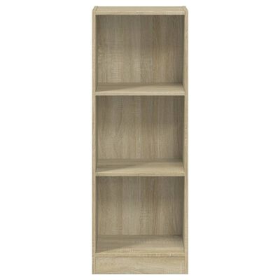 vidaXL 3-Tier Book Cabinet Sonoma Oak 40x24x109 cm Engineered Wood