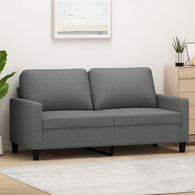 vidaXL 2-Seater Sofa Dark Grey 140 cm Fabric