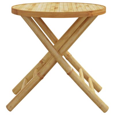 vidaXL Folding Garden Table Ø45x45 cm Bamboo