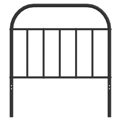 vidaXL Metal Headboard Black 90 cm