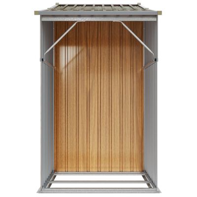 vidaXL Garden Shed Brown 277x93x179 cm Galvanised Steel