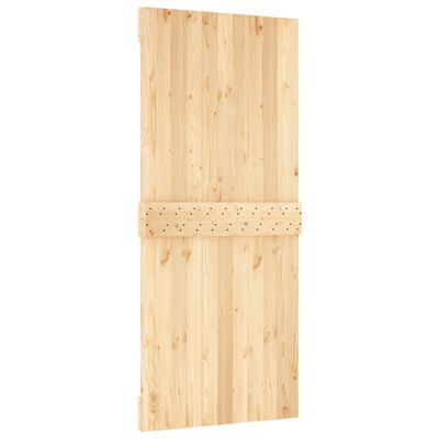 vidaXL Sliding Door with Hardware Set 90x210 cm Solid Wood Pine