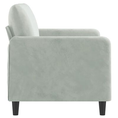 vidaXL 2-Seater Sofa Light Grey 120 cm Velvet