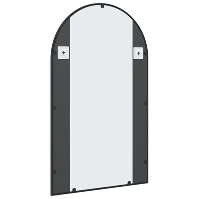 vidaXL Wall Mirror Black 60x100 cm Arch Iron