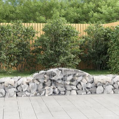 vidaXL Arched Gabion Baskets 5 pcs 300x50x40/60 cm Galvanised Iron