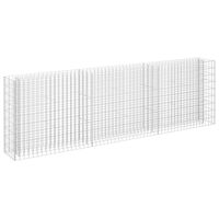 vidaXL Gabion Raised Bed Galvanised Steel 270x30x90 cm