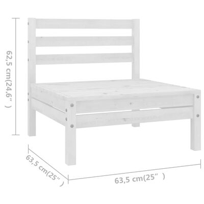 vidaXL 4 Piece Garden Lounge Set Solid Pinewood White