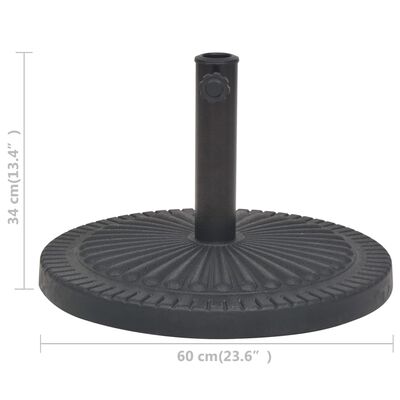 vidaXL Parasol Base Resin Round Black 29 kg