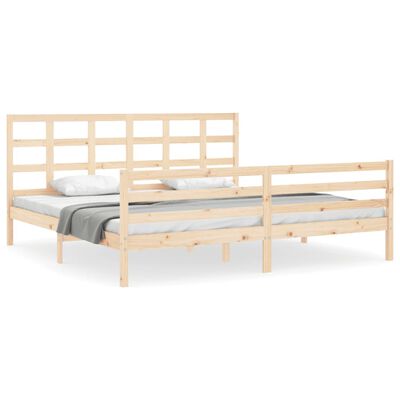 vidaXL Bed Frame without Mattress Super King Size Solid Wood