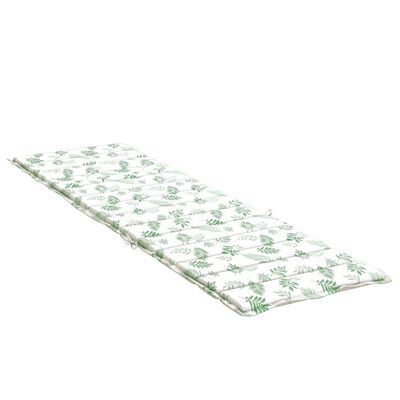 vidaXL Sun Lounger Cushion Leaf Pattern Oxford Fabric