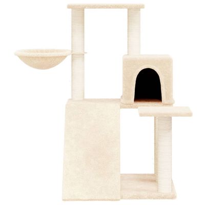 vidaXL Cat Tree with Sisal Scratching Posts Cream 82 cm