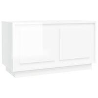 vidaXL TV Cabinet High Gloss White 80x35x45 cm Engineered Wood