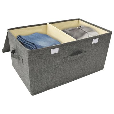 vidaXL Storage Box Fabric 50x30x25 cm Anthracite